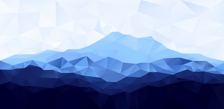 Detail Gambar Hutan Vector Blue Polygon Vector Nomer 7