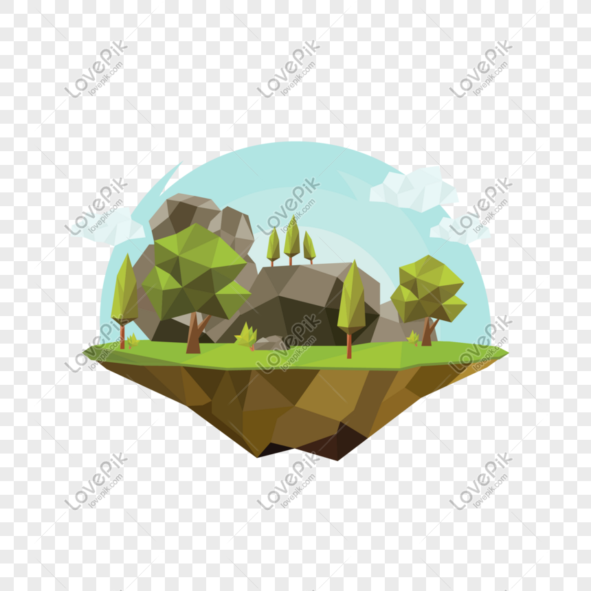 Gambar Hutan Vector Low Polygon Vector - KibrisPDR