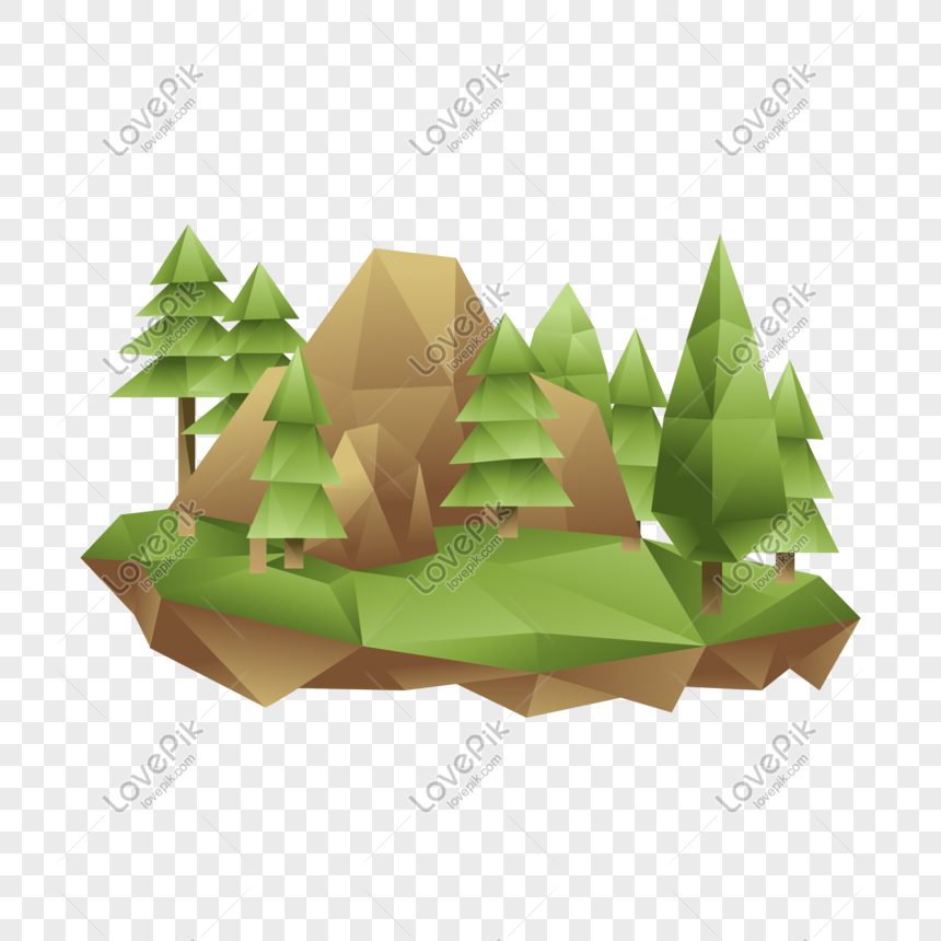 Detail Gambar Hutan Vector Low Polygon Vector Nomer 2