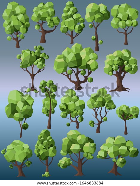 Detail Gambar Hutan Vector Low Polygon Vector Nomer 13