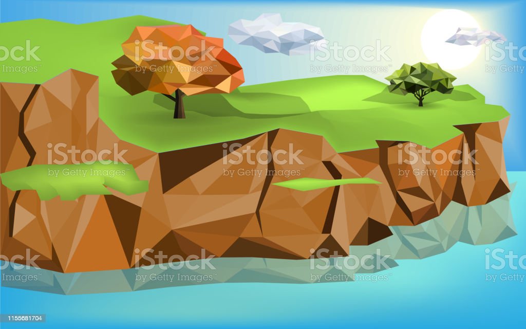 Detail Gambar Hutan Vector Low Polygon Vector Nomer 32