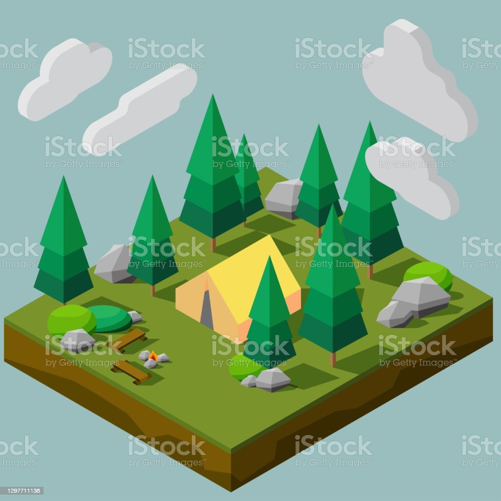 Detail Gambar Hutan Vector Low Polygon Vector Nomer 38