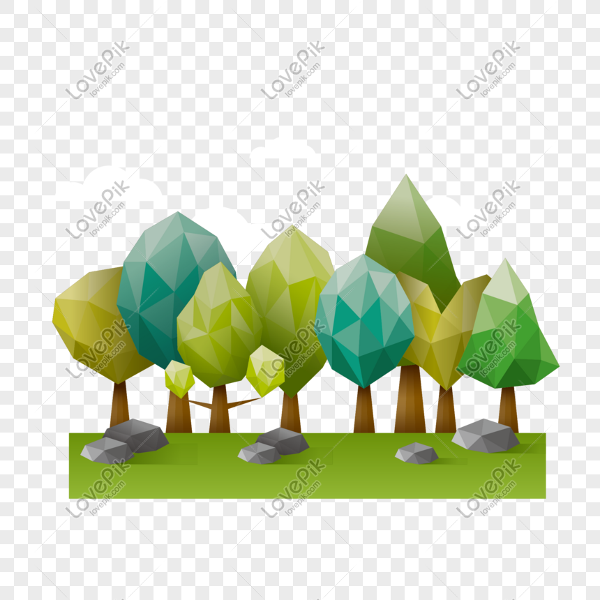 Detail Gambar Hutan Vector Low Polygon Vector Nomer 5