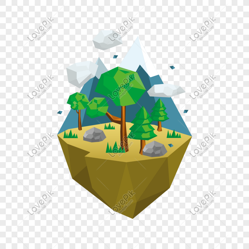 Detail Gambar Hutan Vector Low Polygon Vector Nomer 6