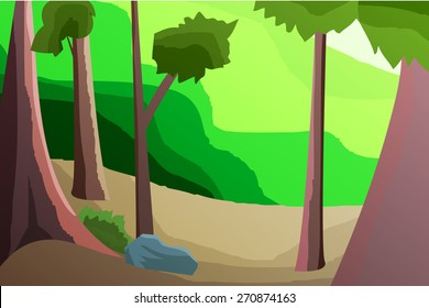 Detail Gambar Hutan Vector Low Polygon Vector Nomer 9