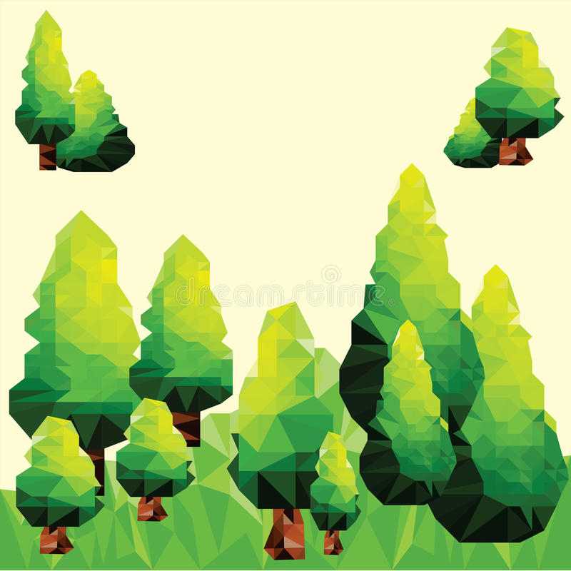 Detail Gambar Hutan Vector Low Polygon Vector Nomer 10