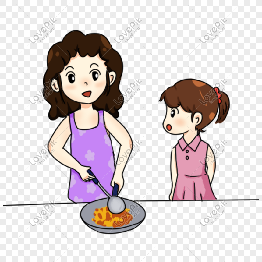 Detail Gambar Ibu Memasak Kartun Nomer 11