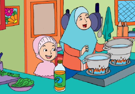 Detail Gambar Ibu Memasak Kartun Nomer 13