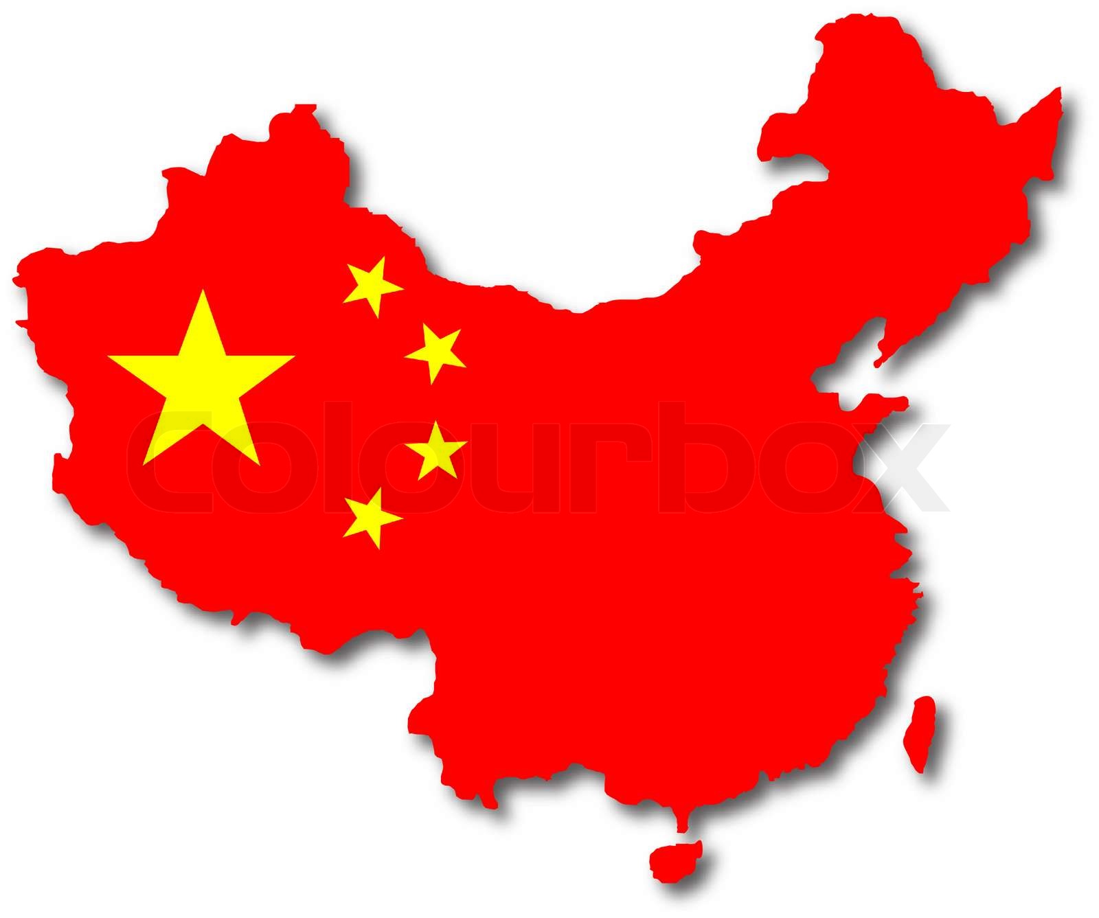 China flag map