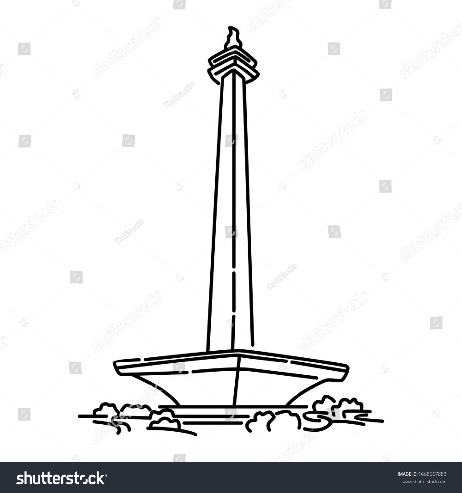 Gambar Icon Lukisan Monas - KibrisPDR