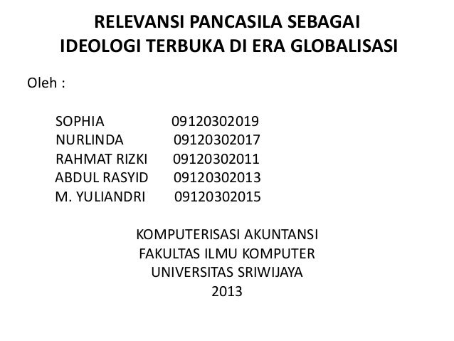 Detail Gambar Ideologi Pancasila Diera Globalisasi Nomer 46