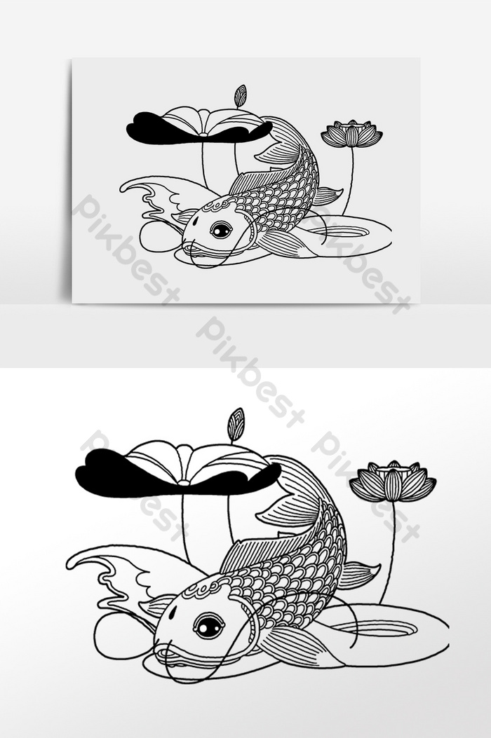 Detail Gambar Ikan Koi Dan Bunga Teratai Nomer 35