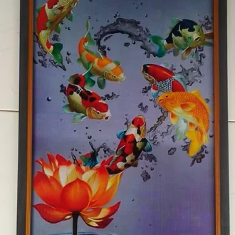 Detail Gambar Ikan Koi Dan Bunga Teratai Nomer 5