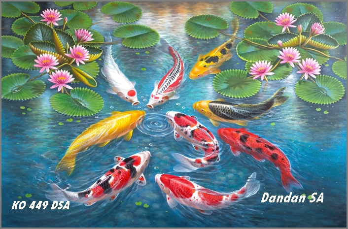 Detail Gambar Ikan Koi Dan Bunga Teratai Nomer 57