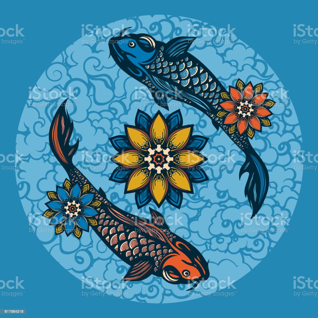Detail Gambar Ikan Koi Dan Bunga Teratai Nomer 9