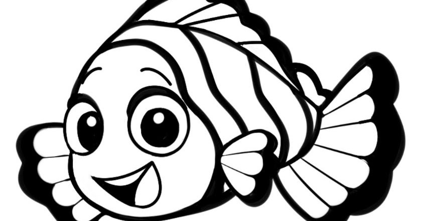 Download Gambar Ikan Nemo Hitam Putih Nomer 2