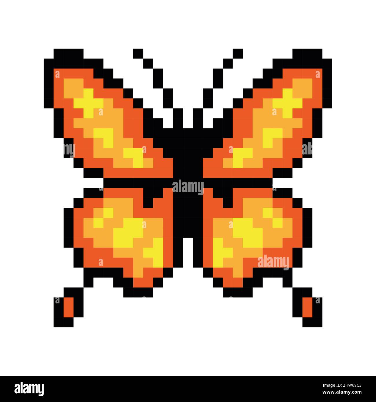 Detail Pixel Art Schmetterling Nomer 2