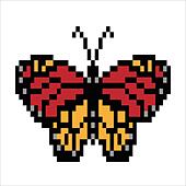 Detail Pixel Art Schmetterling Nomer 21