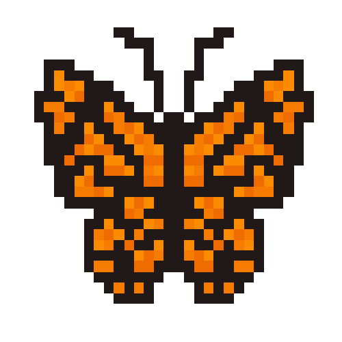 Detail Pixel Art Schmetterling Nomer 23