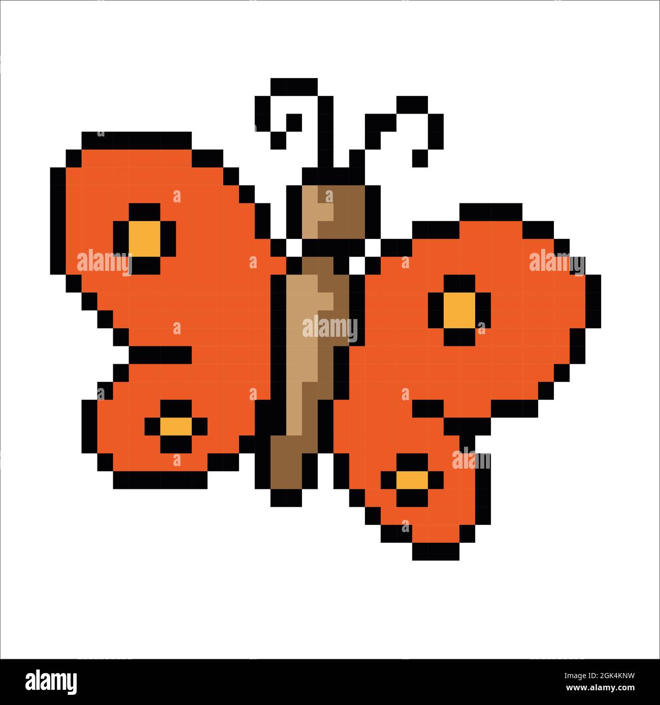 Detail Pixel Art Schmetterling Nomer 3