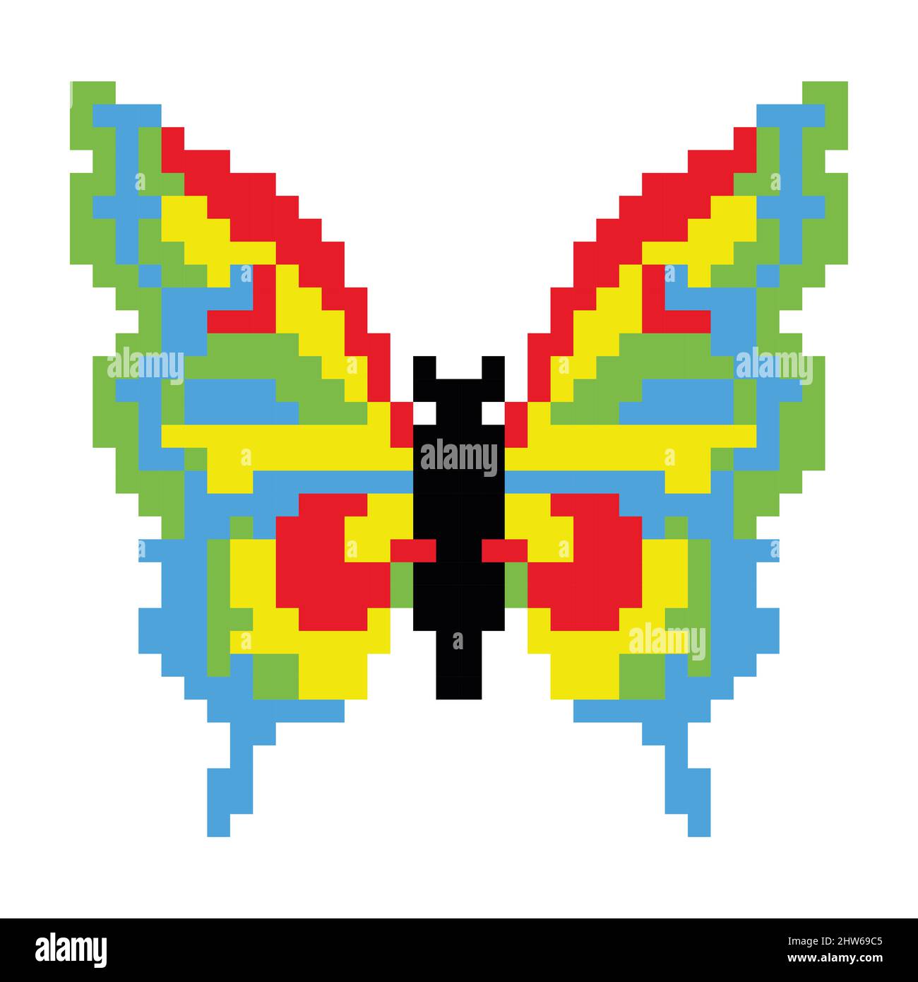 Detail Pixel Art Schmetterling Nomer 6