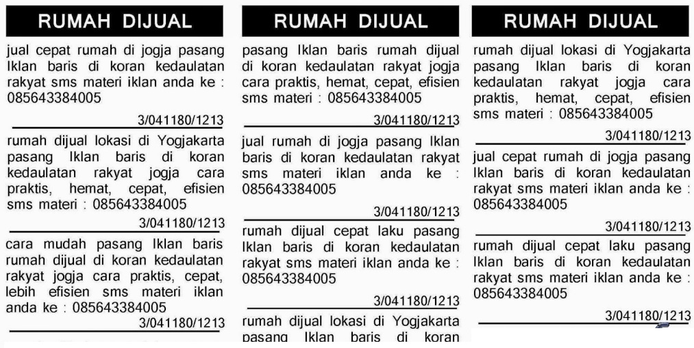 Detail Gambar Iklan Baris Nomer 16