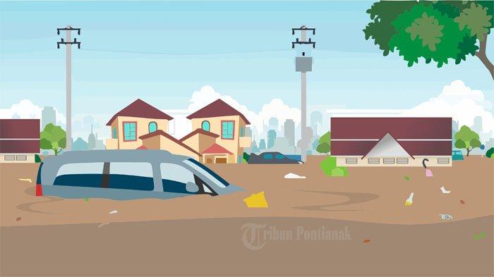 Detail Gambar Ilustrasi Banjir Nomer 13