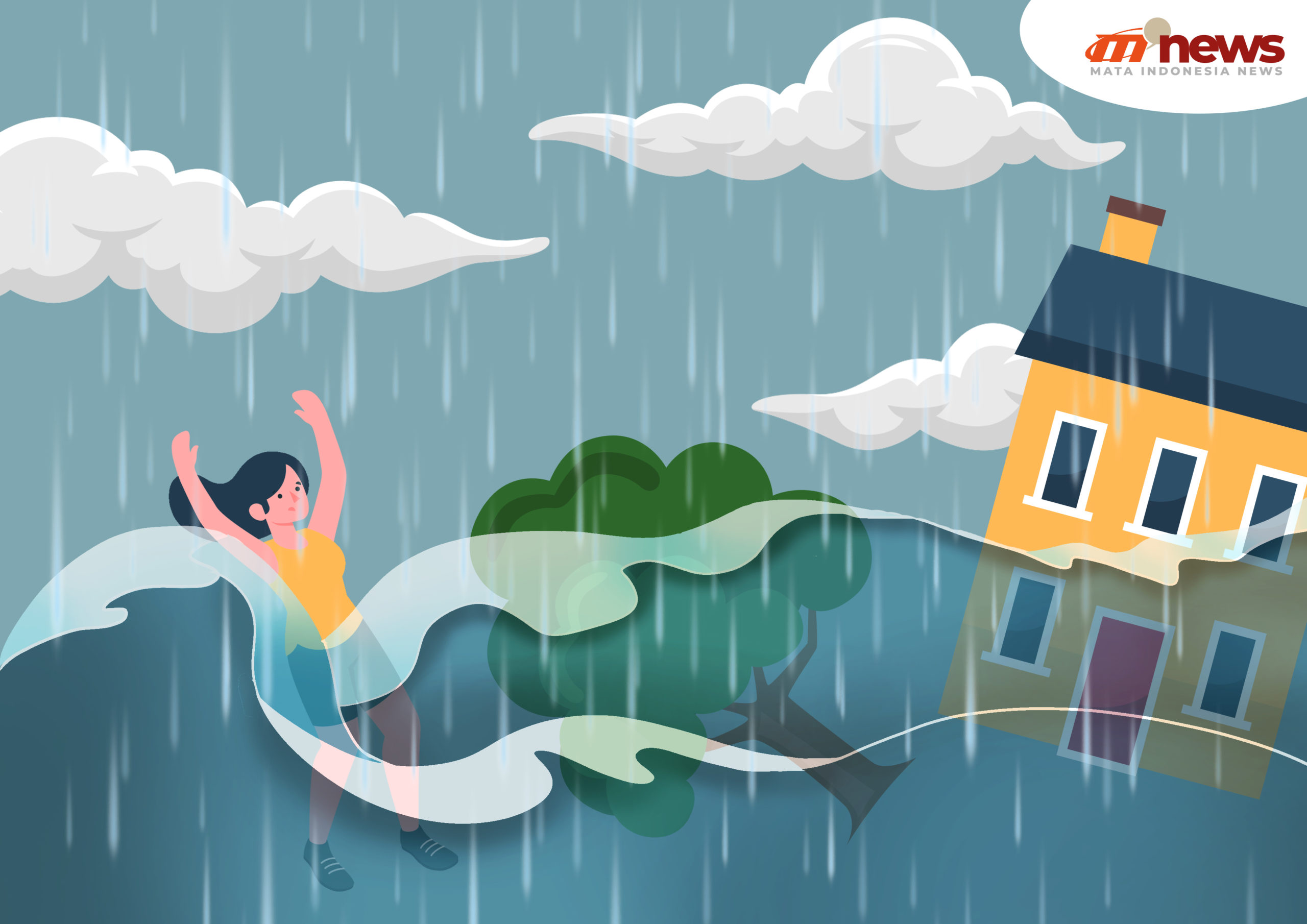 Detail Gambar Ilustrasi Banjir Nomer 17