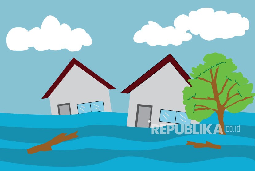 Detail Gambar Ilustrasi Banjir Nomer 8