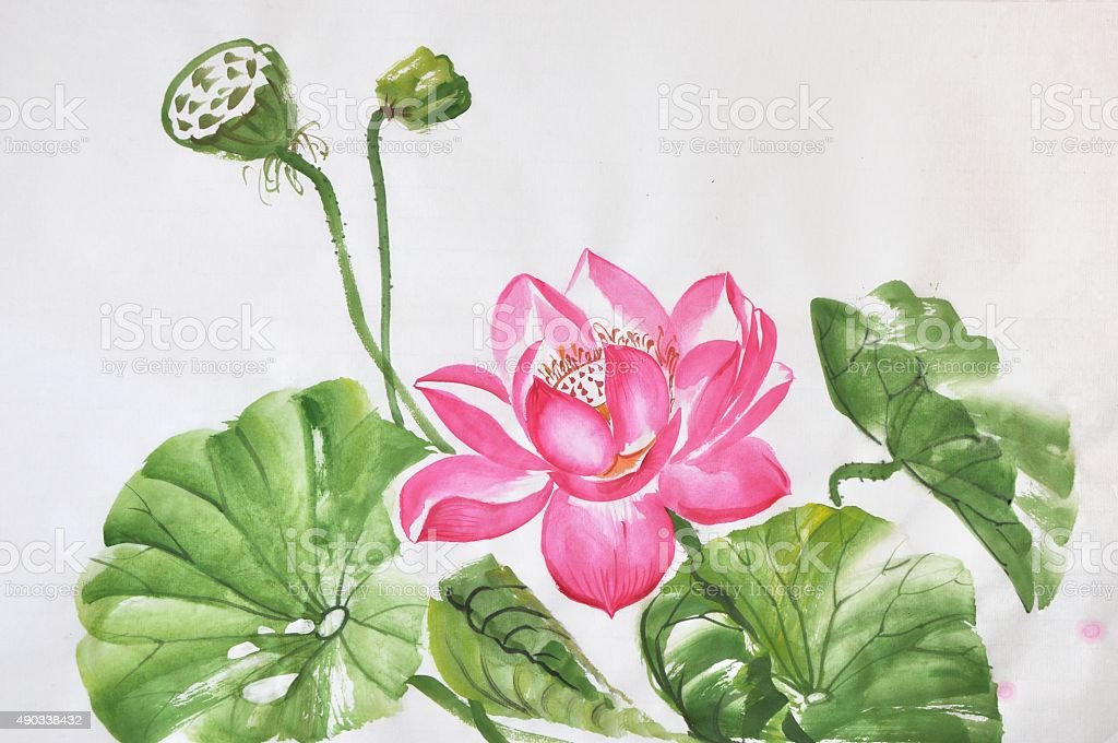 Detail Gambar Ilustrasi Bunga Teratai Nomer 12