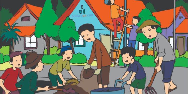 Detail Gambar Ilustrasi Gotong Royong Nomer 13