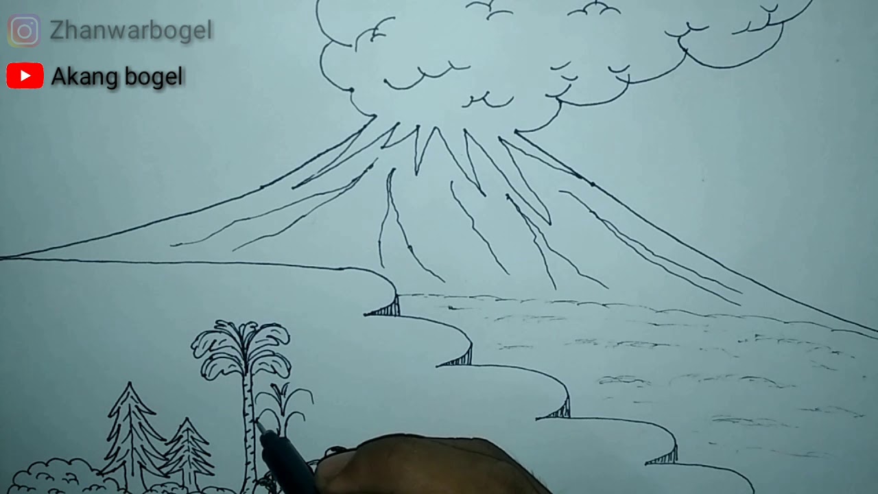 Detail Gambar Ilustrasi Gunung Meletus Nomer 11