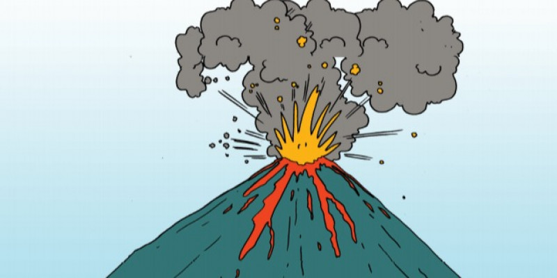 Detail Gambar Ilustrasi Gunung Meletus Nomer 13