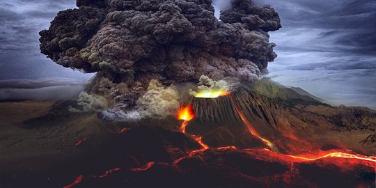 Detail Gambar Ilustrasi Gunung Meletus Nomer 6