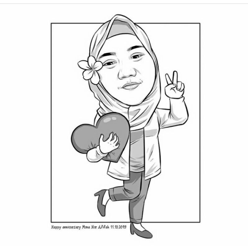 Detail Gambar Ilustrasi Karikatur Hitam Putih Nomer 8