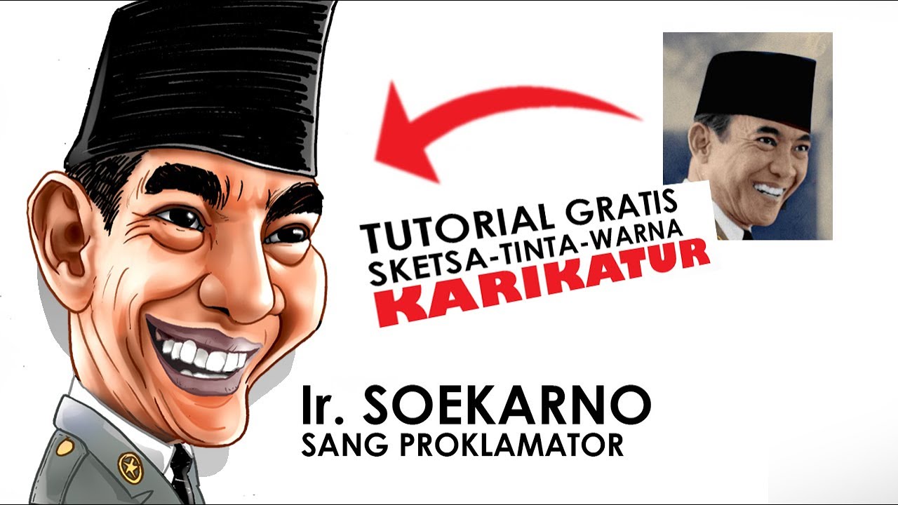 Detail Gambar Ilustrasi Karikatur Soekarno Nomer 7