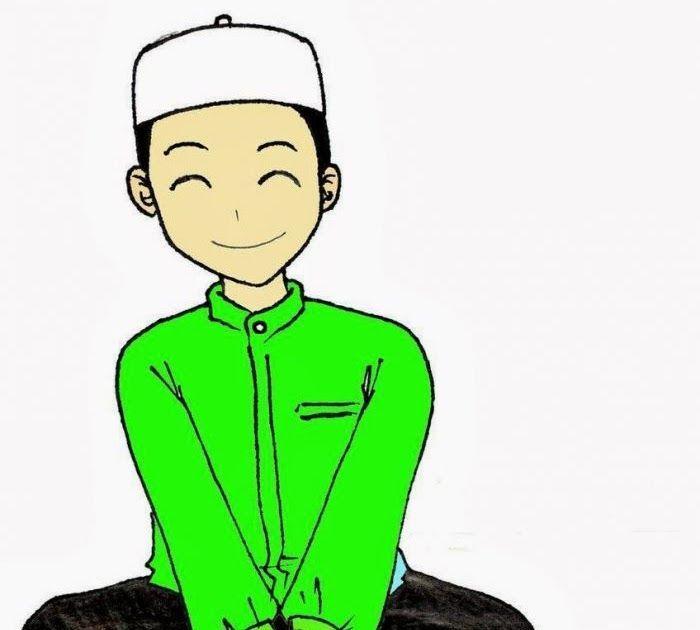 Detail Gambar Ilustrasi Kartun Islami Ngaji Nomer 16