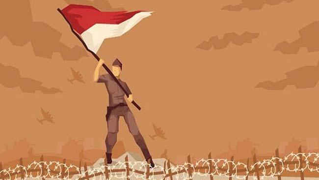 Gambar Ilustrasi Kibar Bendera Merah Putih - KibrisPDR