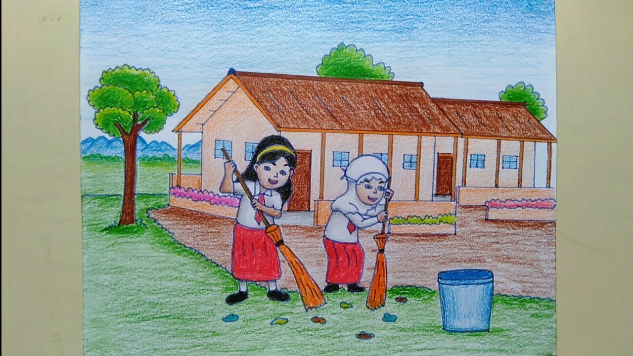 Detail Gambar Ilustrasi Lingkungan Sekolah Nomer 29