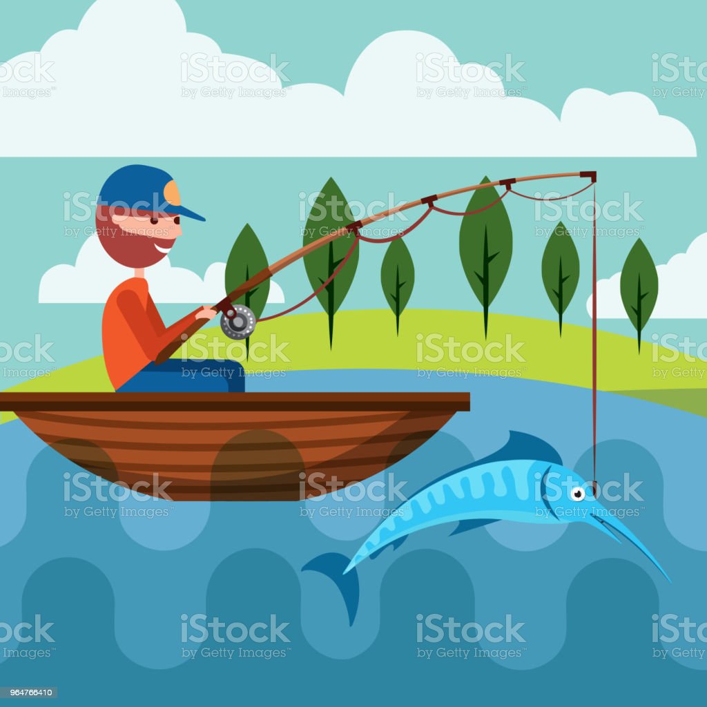 Detail Gambar Ilustrasi Orang Sedang Memancing Nomer 11