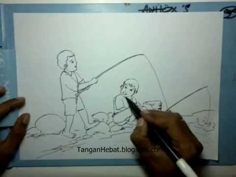 Detail Gambar Ilustrasi Orang Sedang Memancing Nomer 46