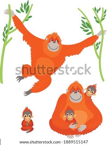 Detail Gambar Ilustrasi Orang Utan Nomer 29