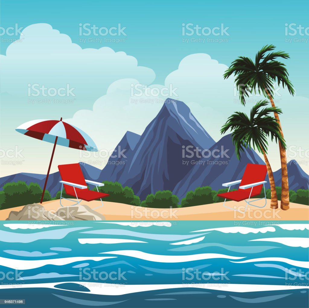 Detail Gambar Ilustrasi Pantai Nomer 20