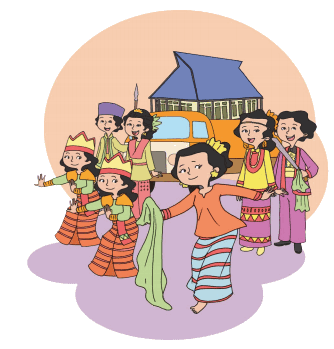 Detail Gambar Ilustrasi Pawai Budaya Tanpa Warna Nomer 9