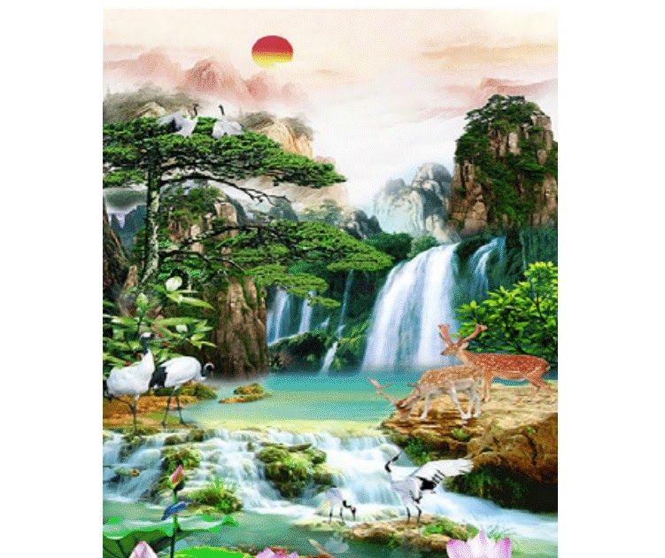 Detail Gambar Ilustrasi Pemandangan Air Terjun Nomer 54