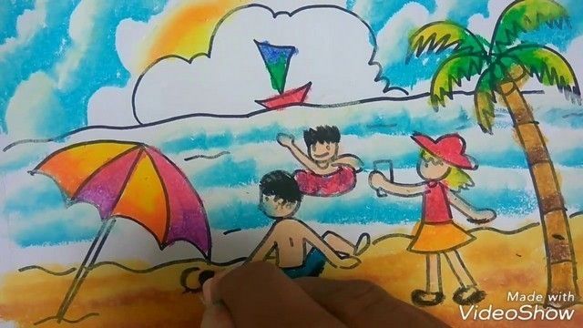 Detail Gambar Ilustrasi Pemandangan Pantai Nomer 53