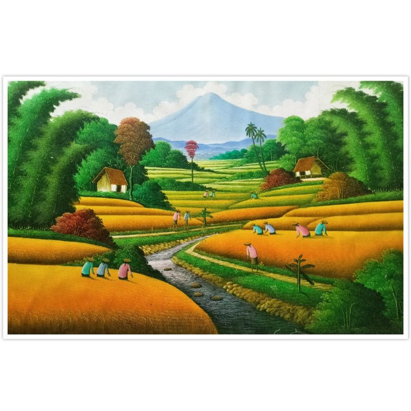 Detail Gambar Ilustrasi Pemandangan Sawah Nomer 36