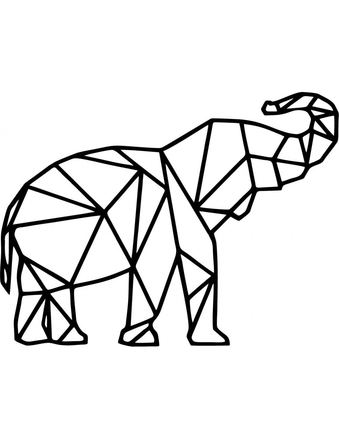 Detail Geometrischer Elefant Nomer 10
