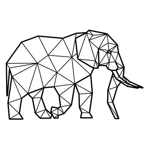 Detail Geometrischer Elefant Nomer 6