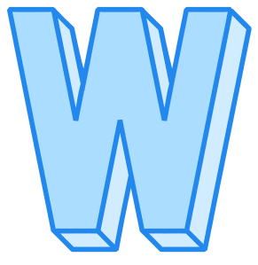 Detail Letter W 3d Nomer 3